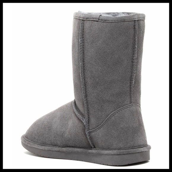 SHEARLING LINED ANKLE BOOTIES GREY SUEDE BOOTS A3C - Picture 5 of 8